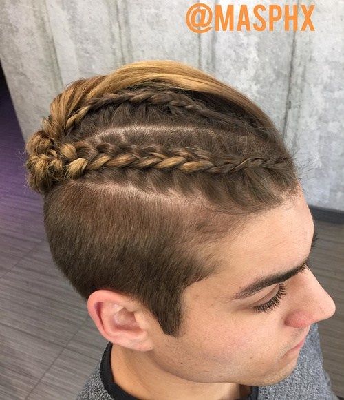 Topp Braid And Short Sides Style For Men